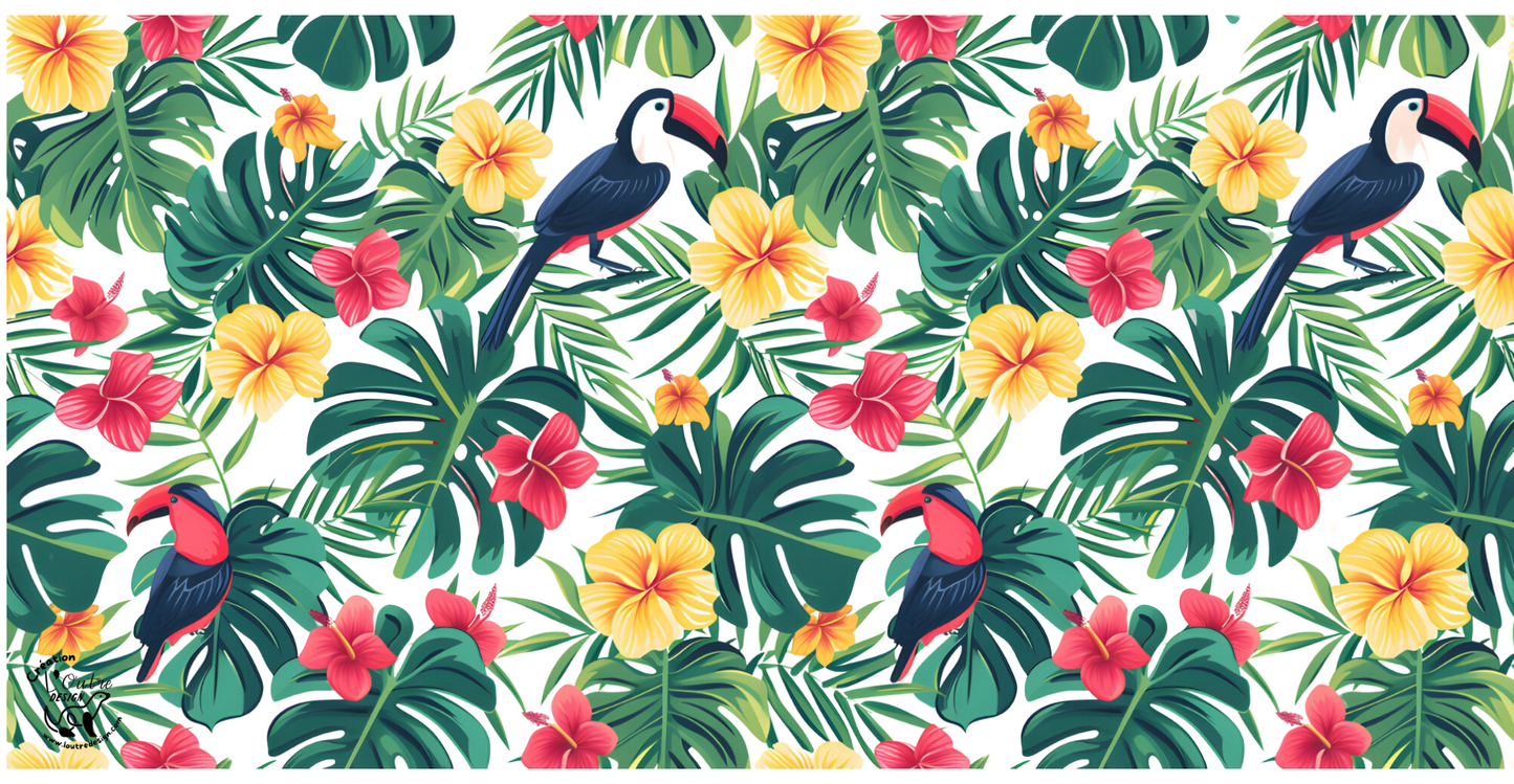 Verre givré toucans